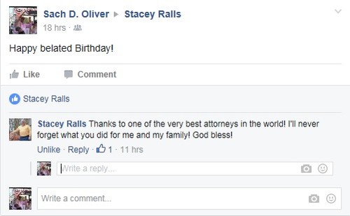 Facebook Stacey Ralls Post Facebook Stacey Ralls Post