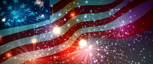 Flag and Fireworks Flag and Fireworks